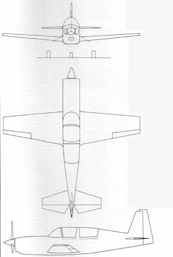 Brokaw Bullet 3-view